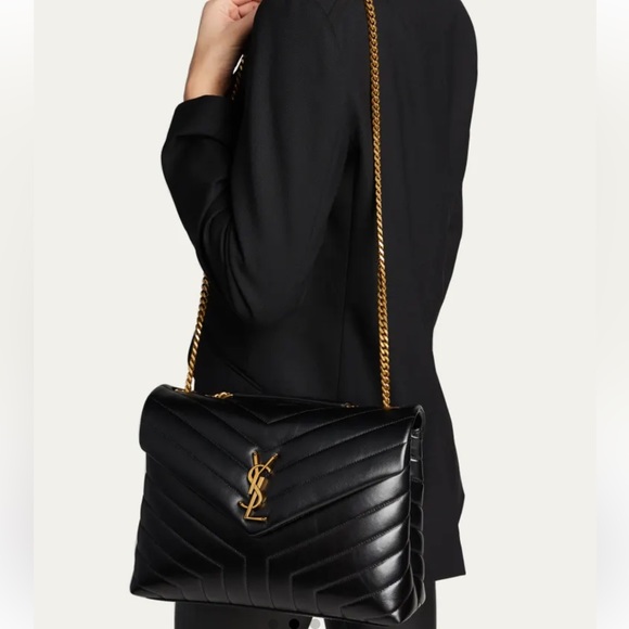 Saint Laurent Women's Loulou Medium Quilted Leather Shoulder Bag - Picture 3 of 9